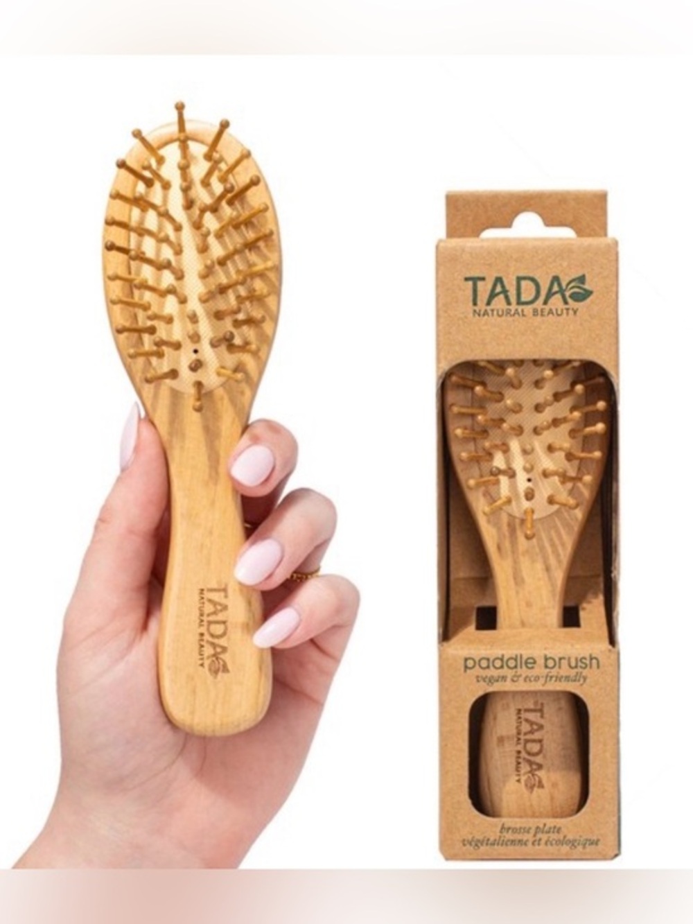 Vegan & cruelty free Bamboo detangling hairbrush new in box